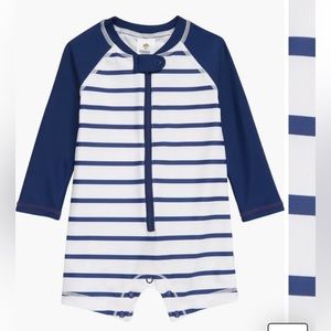 Tucker + Tate Stripe One-Piece Rashguard Swimsuit